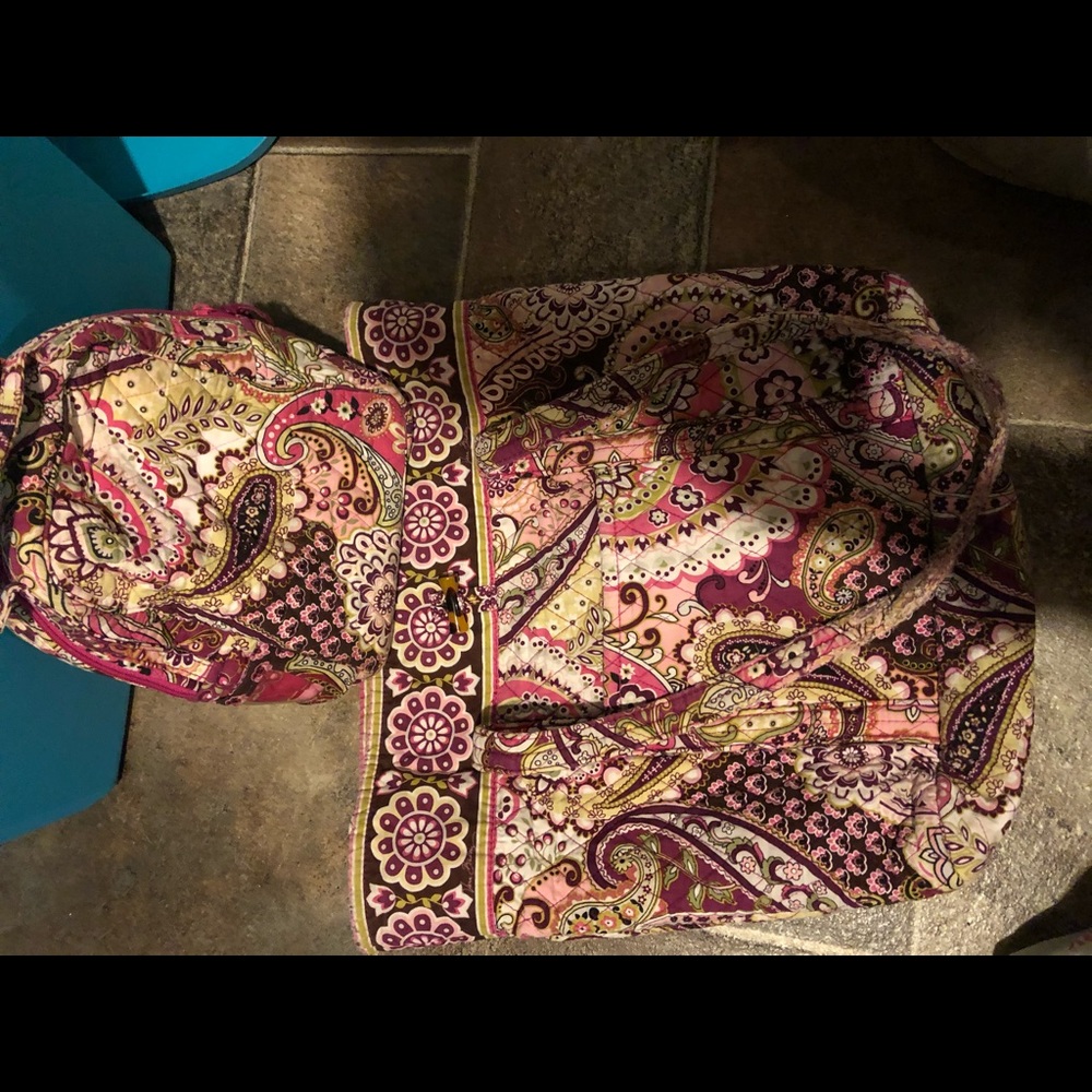 Vera Bradley tote bag with matching lunch pale